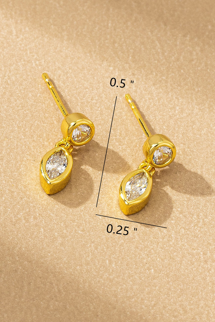 DAINTY CRYSTAL DROP EARRINGS