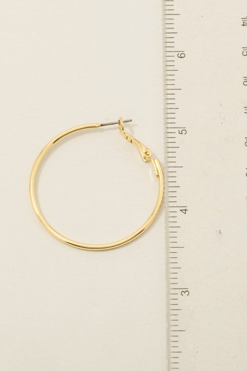 GOLD DIPPED 40MM LATCH HOOPS