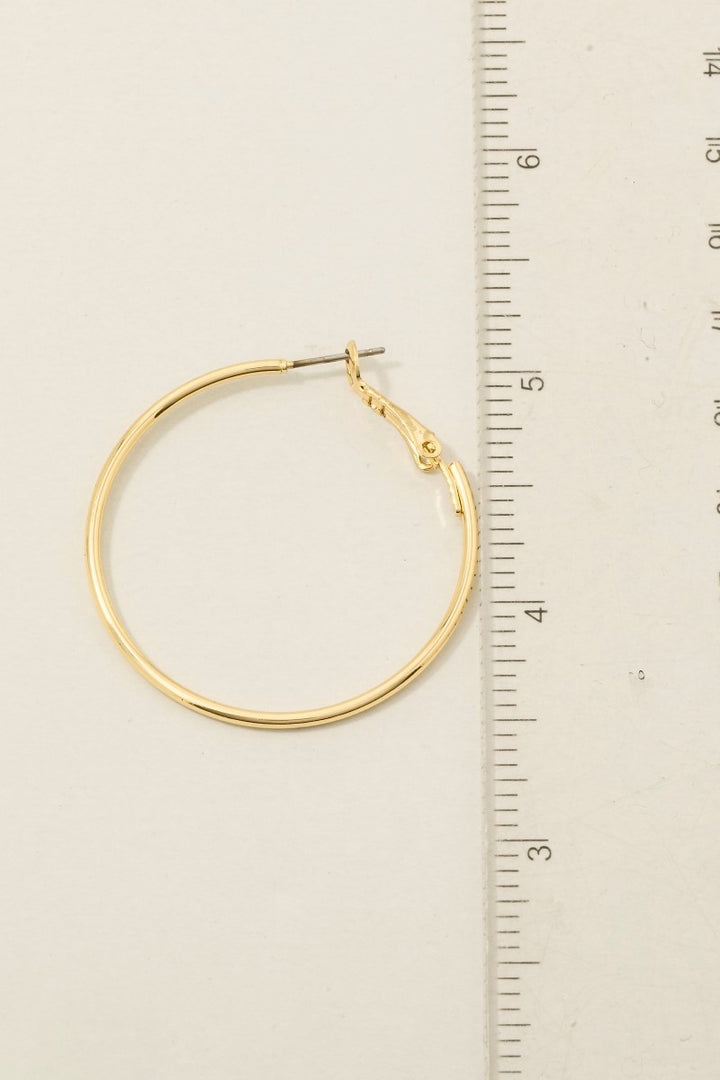 GOLD DIPPED 40MM LATCH HOOPS