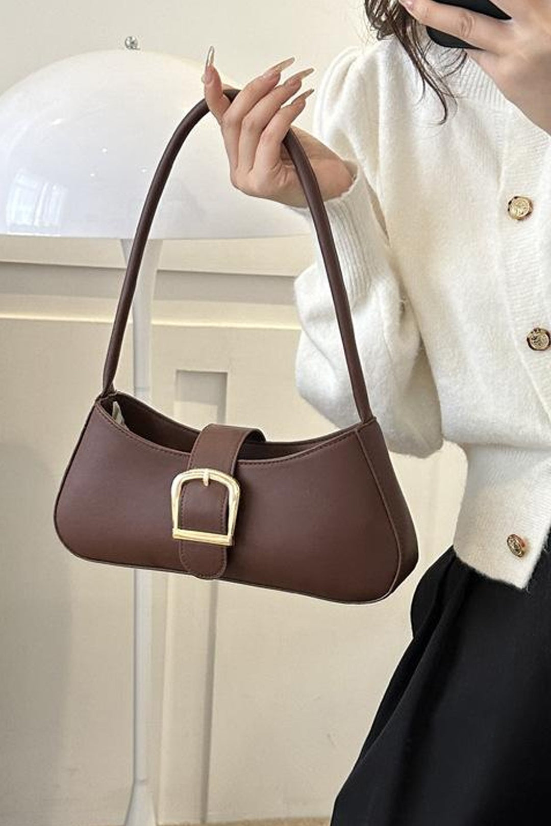 BUCKLE SHOULDER BAG