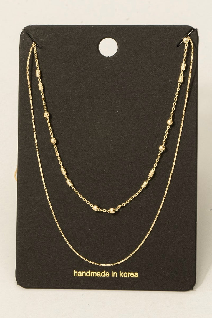 DAINTY LAYERED CHAIN NECKLACE