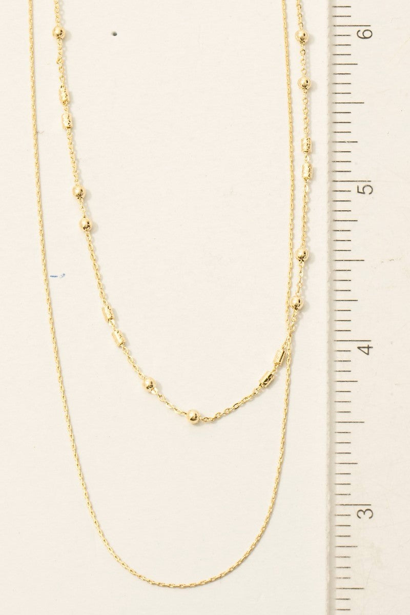 DAINTY LAYERED CHAIN NECKLACE