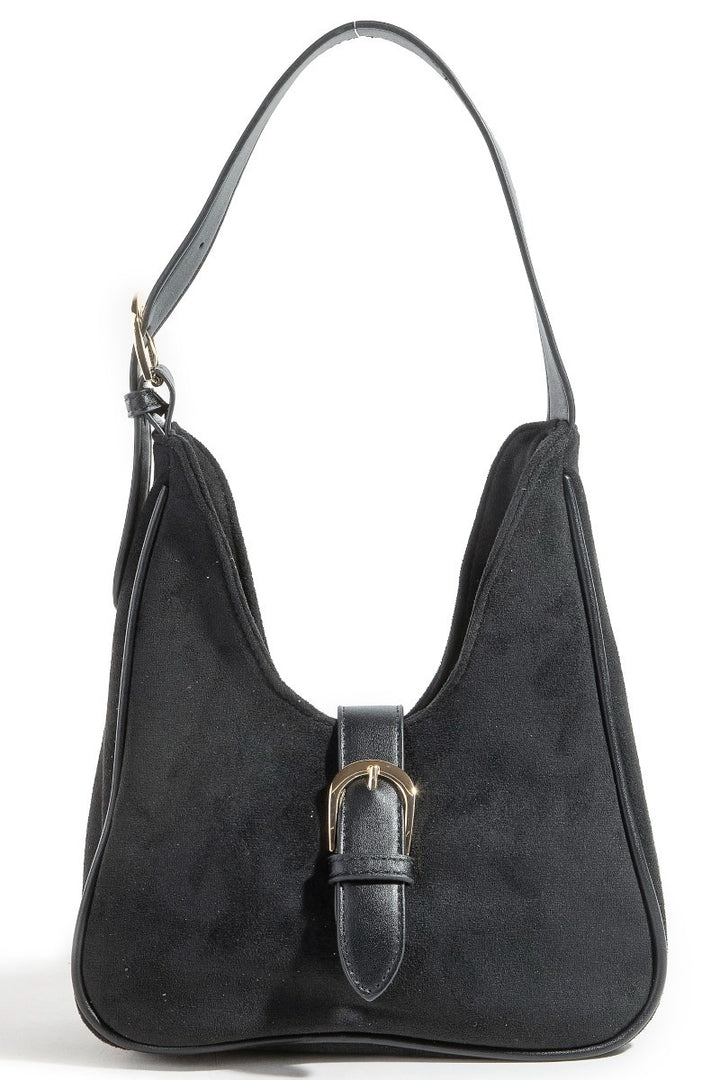 The Buckle Accent Suede Hobo Bag