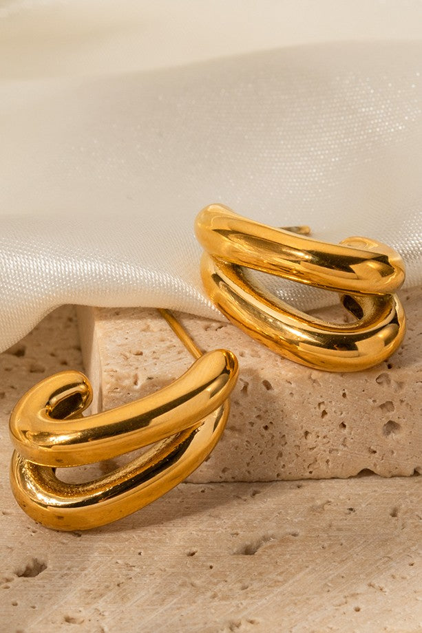 DOUBLE CIRCULAR HOOP EARRINGS