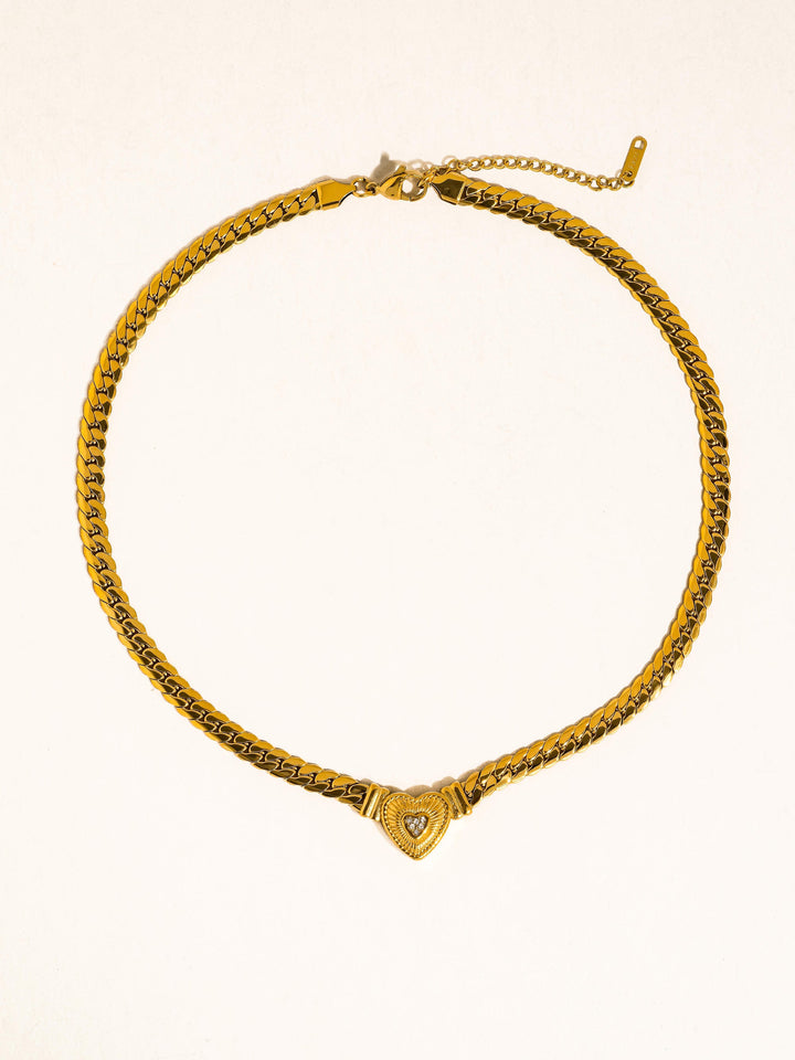 VALENTINA HEART PENDANT CHAIN NECKLACE