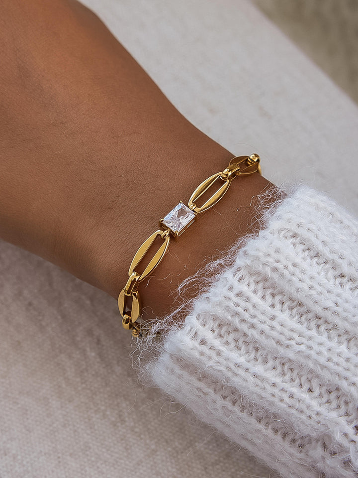 MADISON LINK CHAIN CZ BRACELET