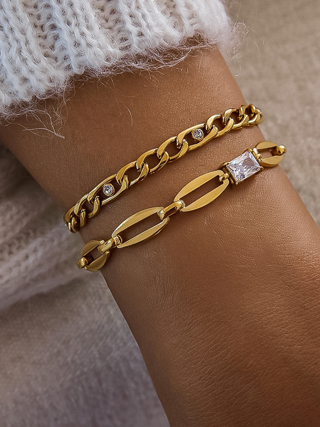 MADISON LINK CHAIN CZ BRACELET