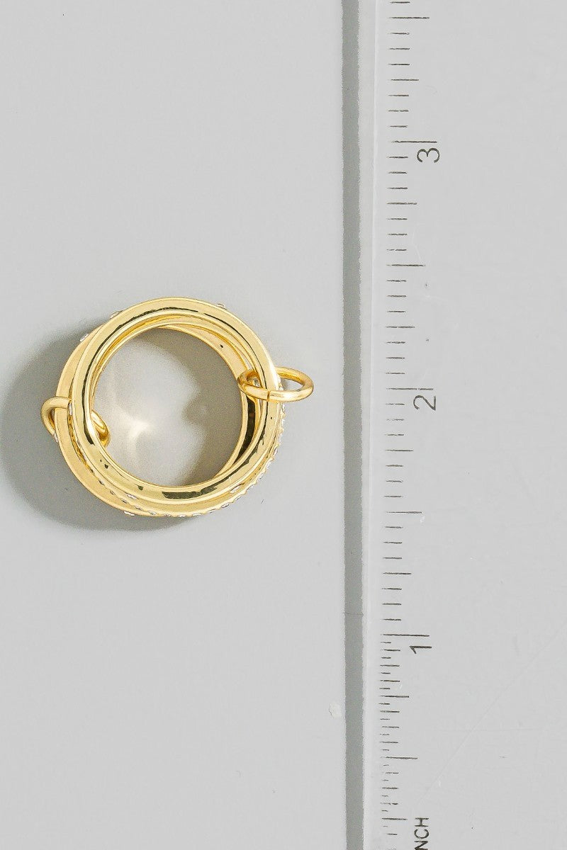GOLD DIPPED LINKED RING SET