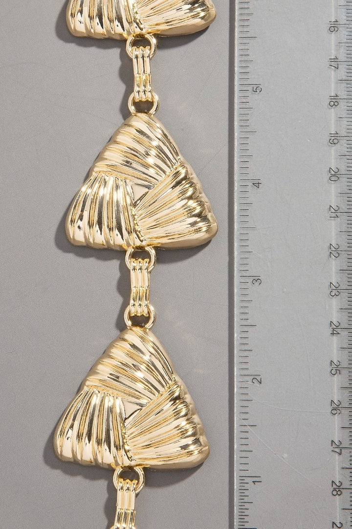 GEOMETRIC TRIANGLE LINK CHAIN BELT