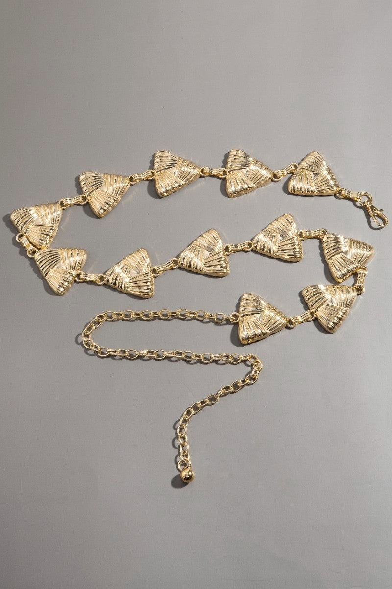 GEOMETRIC TRIANGLE LINK CHAIN BELT