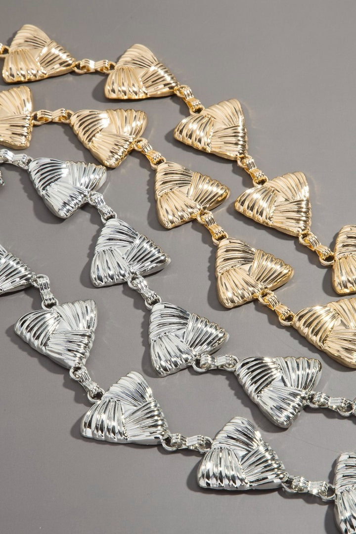 GEOMETRIC TRIANGLE LINK CHAIN BELT