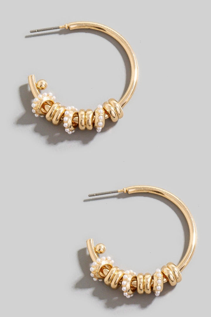 MIXED CHARM HOOP EARRINGS