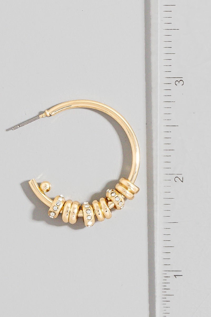 MIXED CHARM HOOP EARRINGS