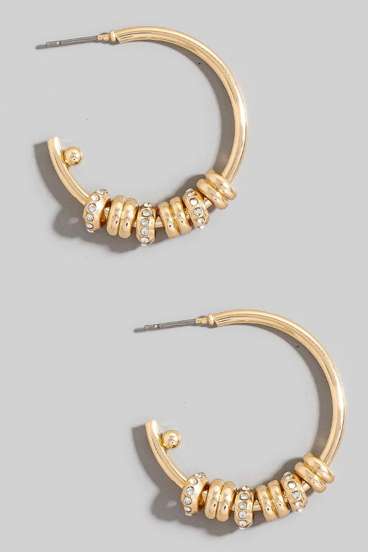 MIXED CHARM HOOP EARRINGS