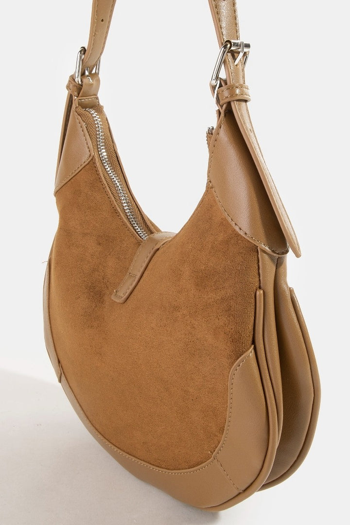 SUEDE CRESCENT HANDBAG