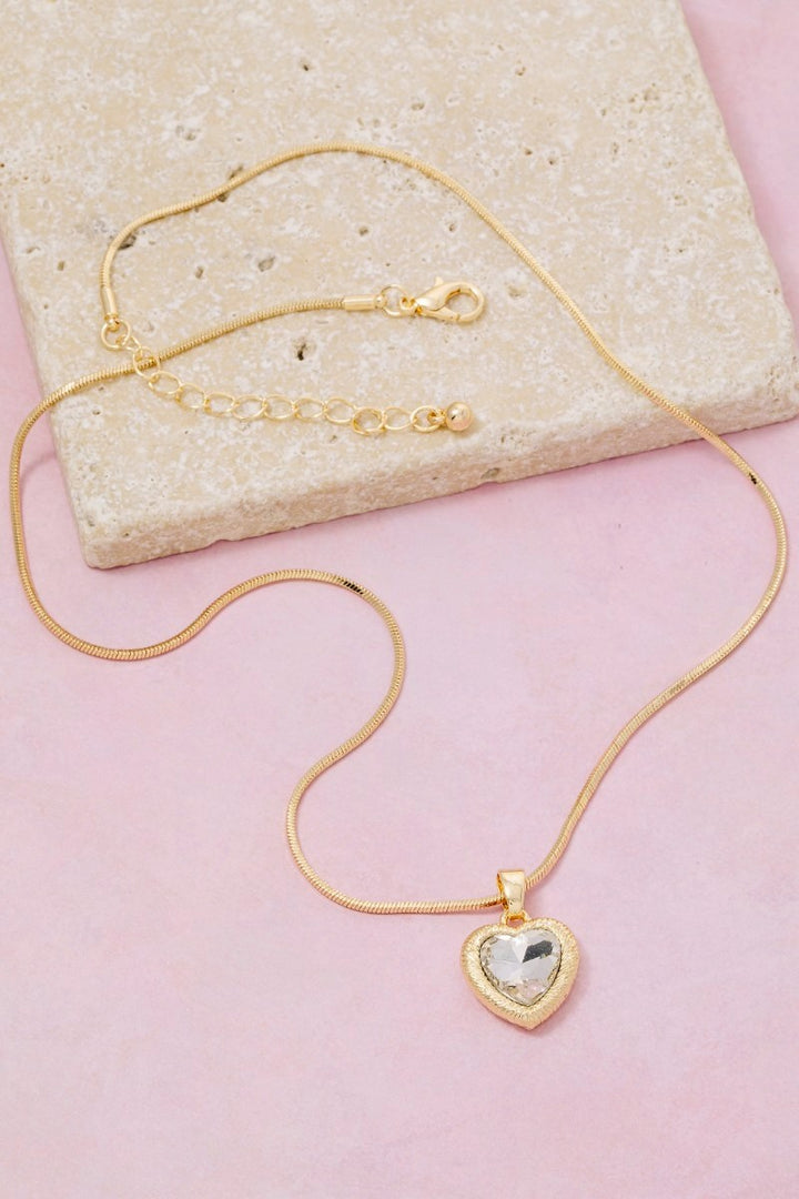 FACETED HEART NECKLACE
