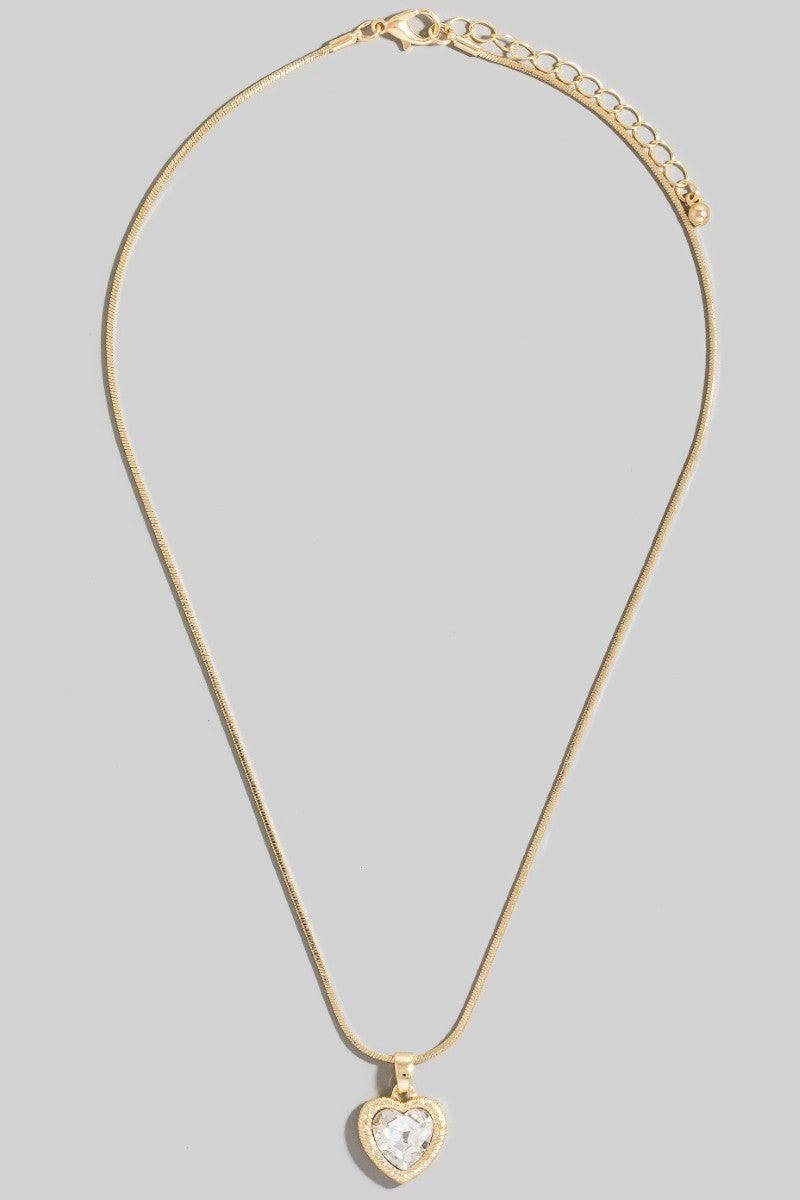 FACETED HEART NECKLACE