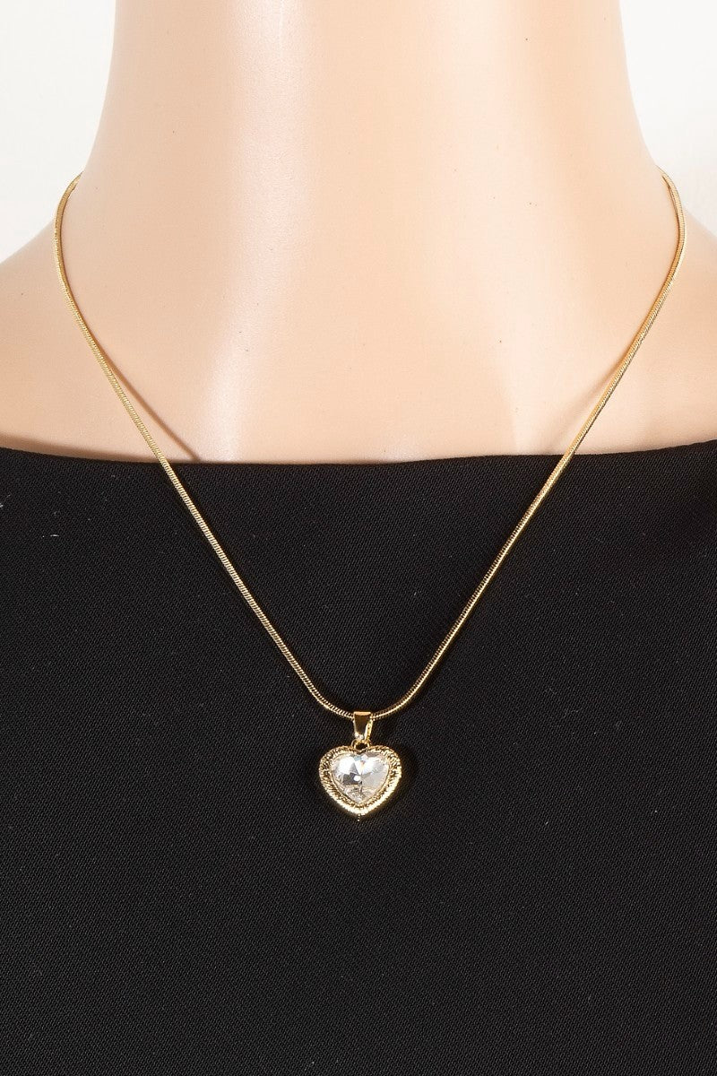 FACETED HEART NECKLACE