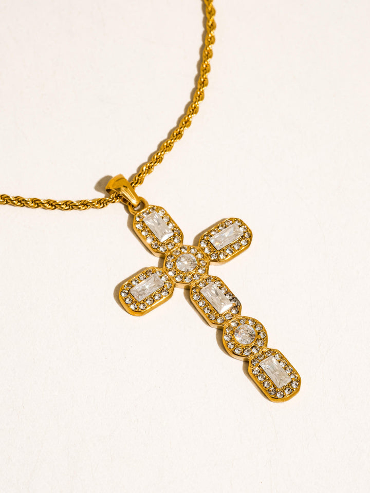 GRACE CZ CROSS NECKLACE