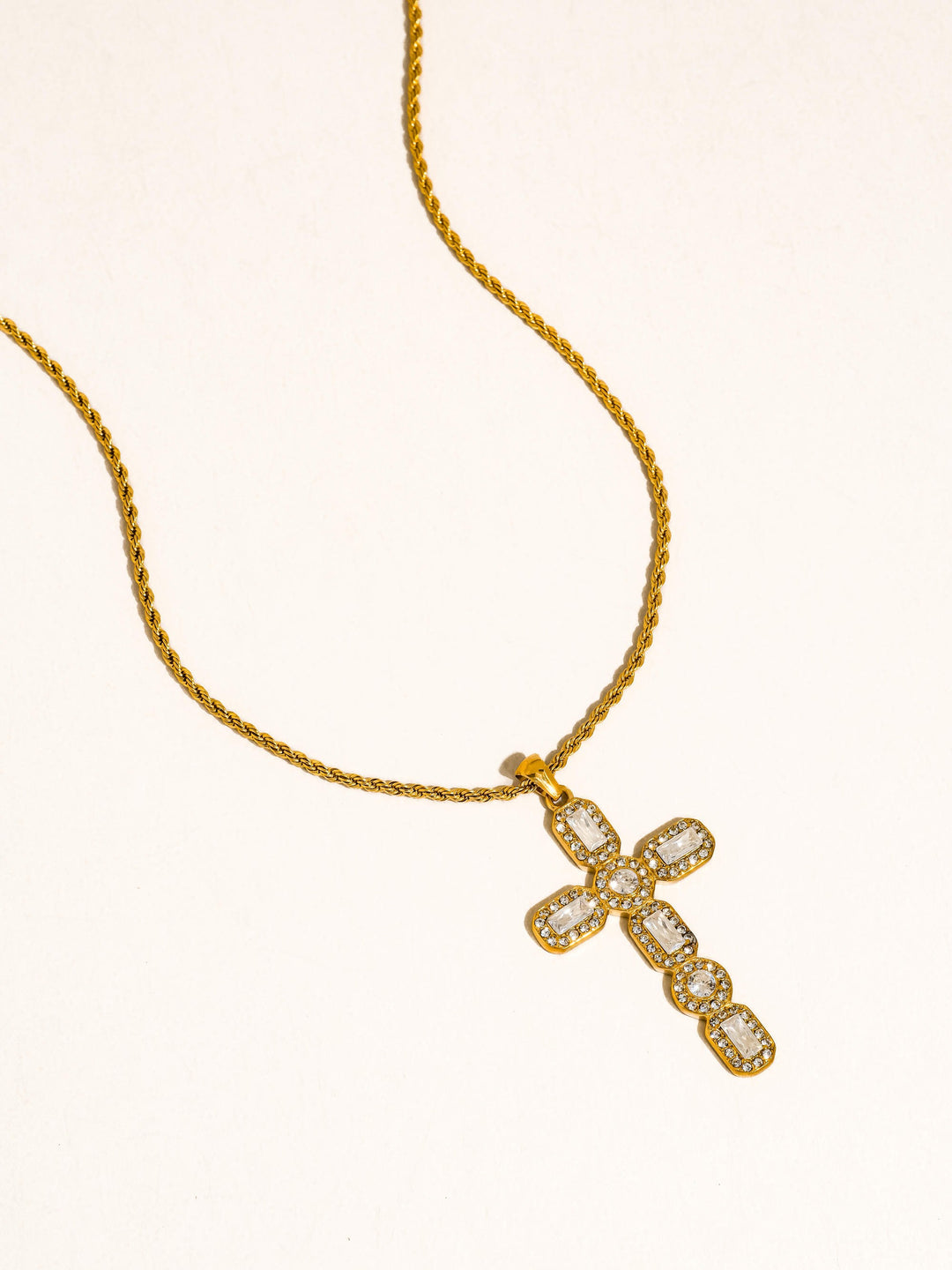GRACE CZ CROSS NECKLACE