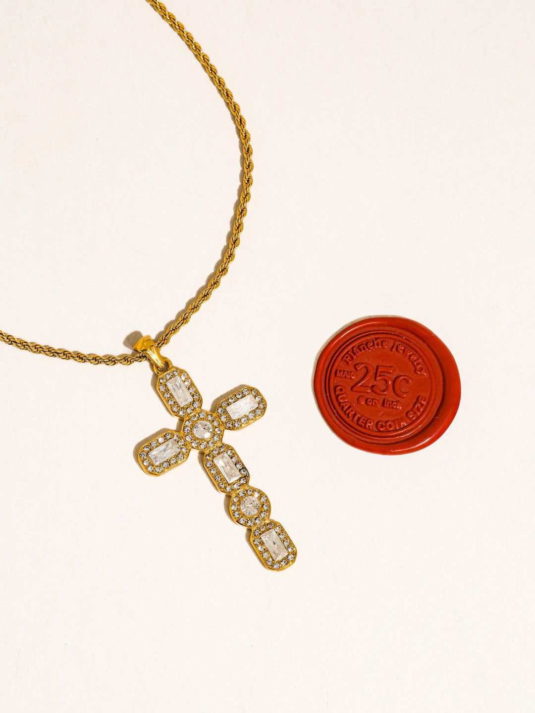 GRACE CZ CROSS NECKLACE