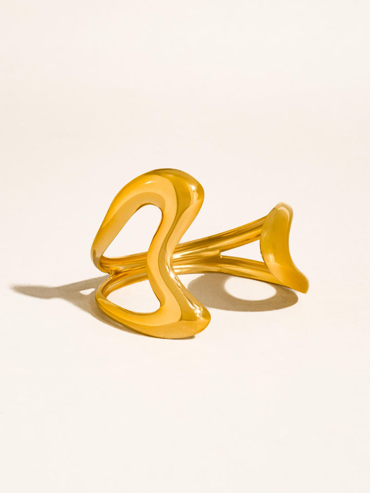 SCULPTURAL ABSTRACT CUFF BRACELET