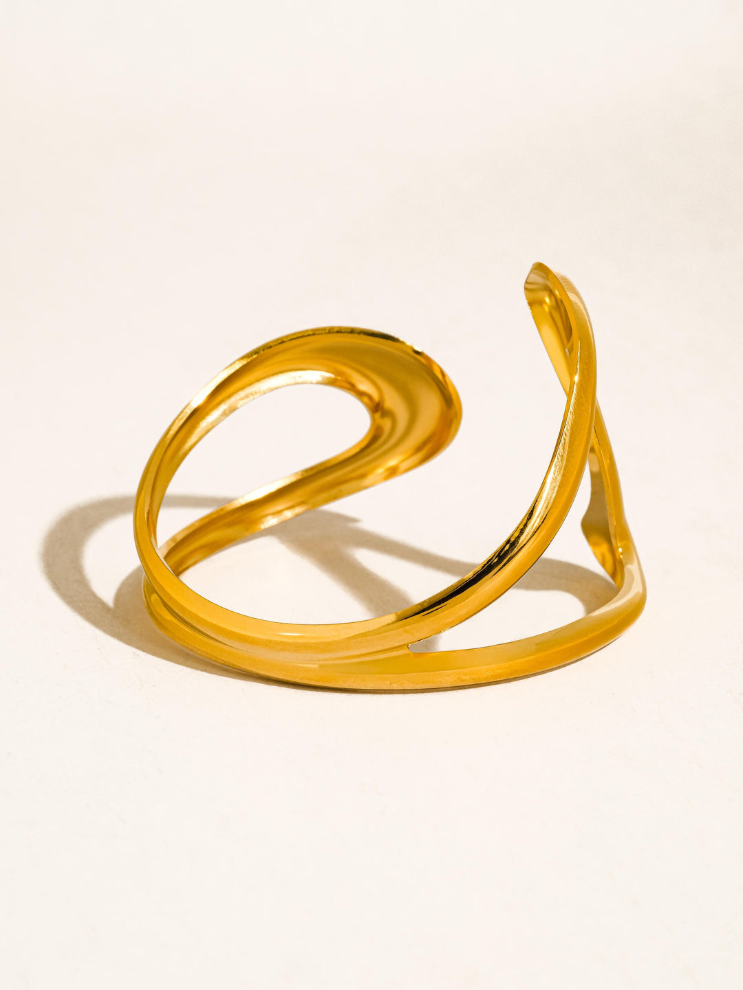 SCULPTURAL ABSTRACT CUFF BRACELET