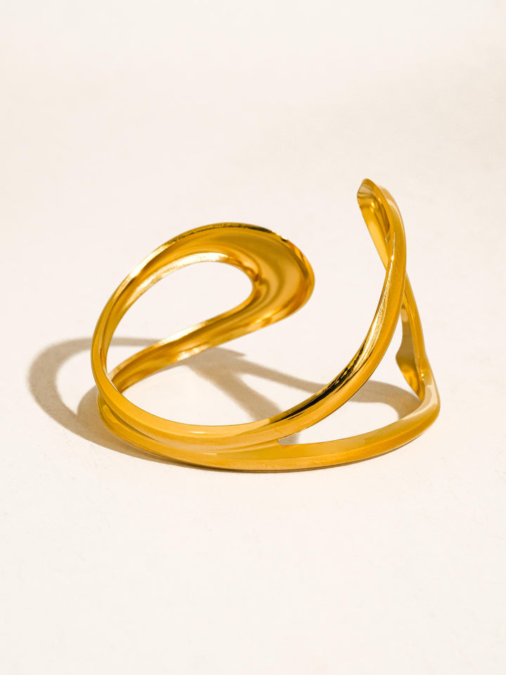 SCULPTURAL ABSTRACT CUFF BRACELET