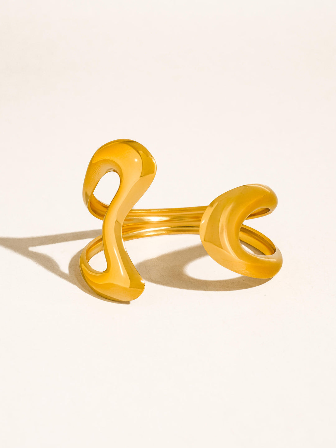 SCULPTURAL ABSTRACT CUFF BRACELET