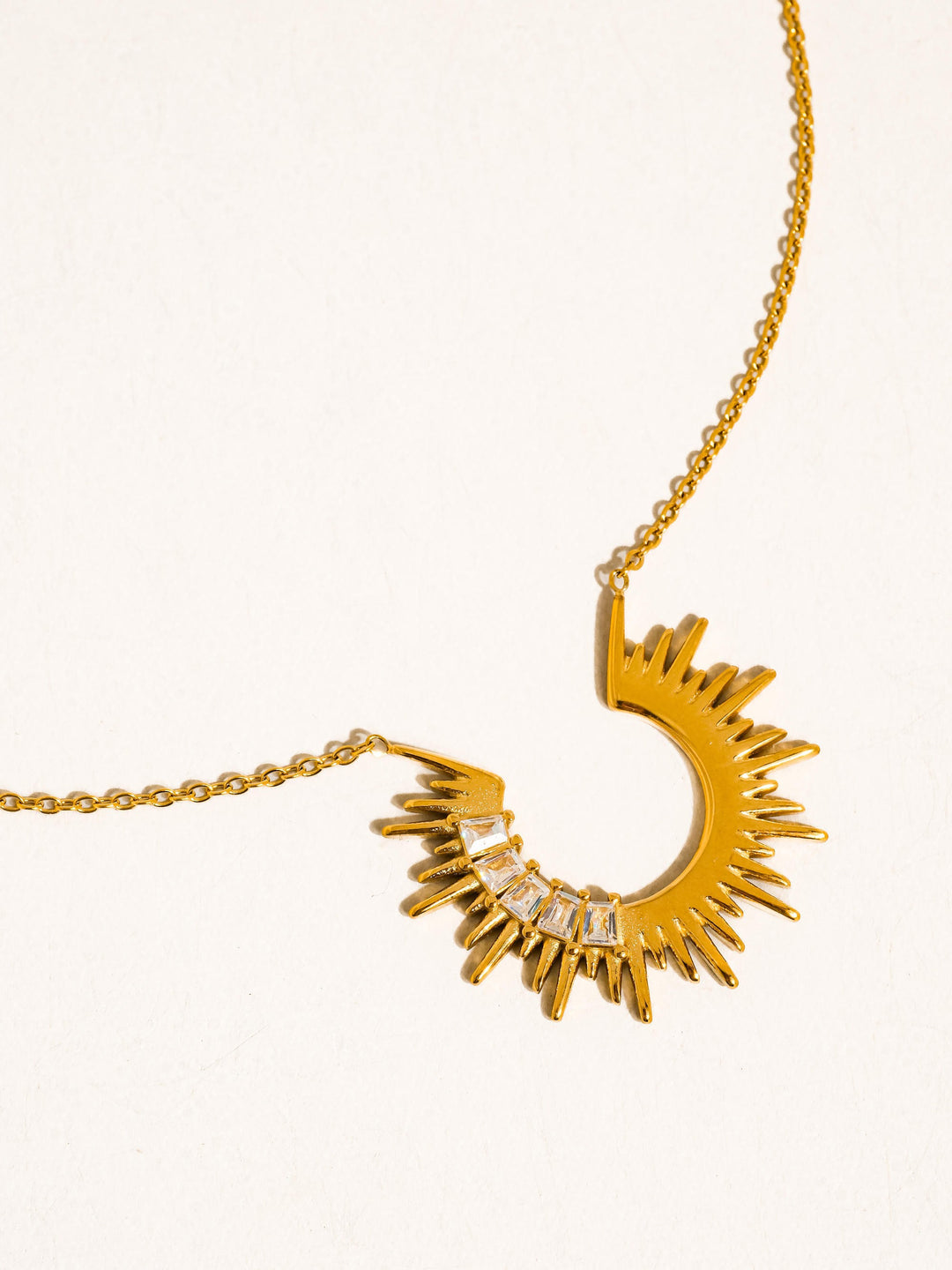 CELESTIAL SUNBURST CZ NECKLACE
