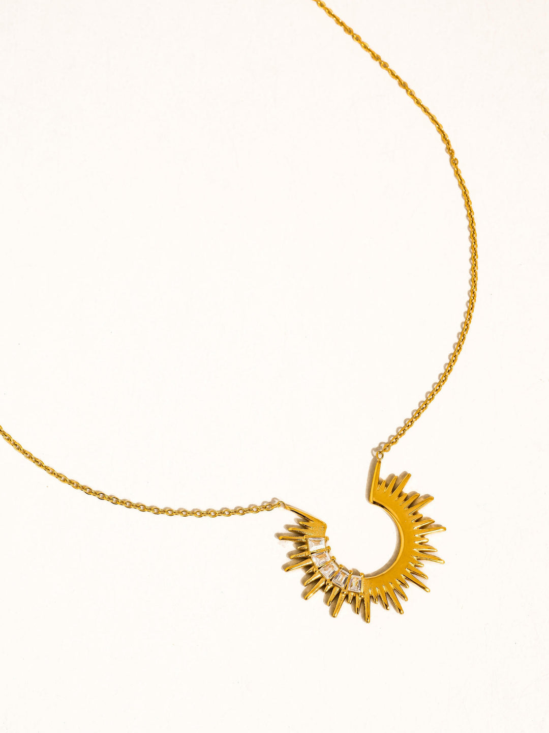 CELESTIAL SUNBURST CZ NECKLACE