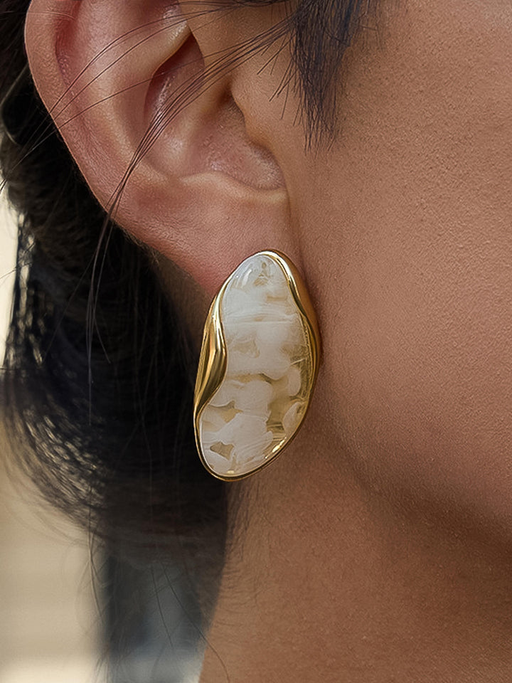 COASTAL STONE RESIN EARRINGS
