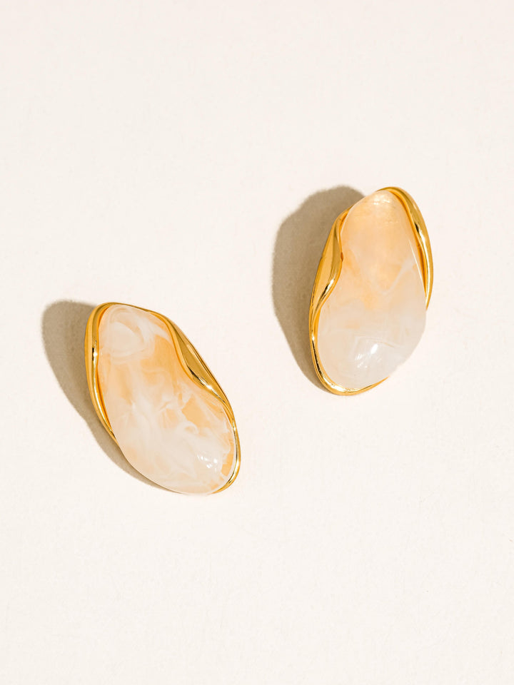 COASTAL STONE RESIN EARRINGS