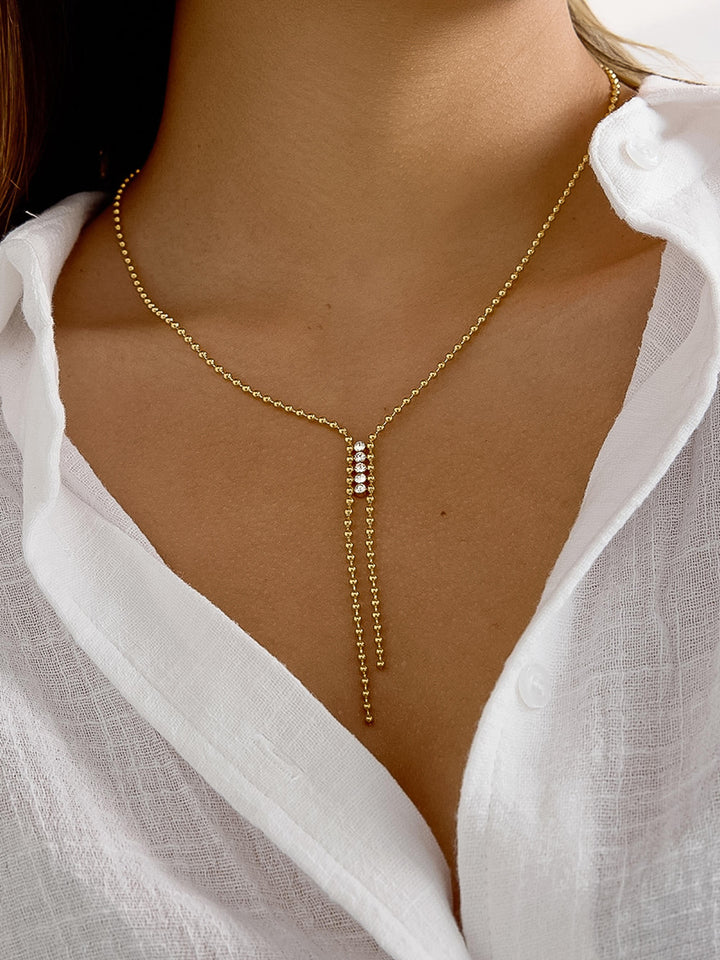 STARDALL CZ LARIAT NECKLACE