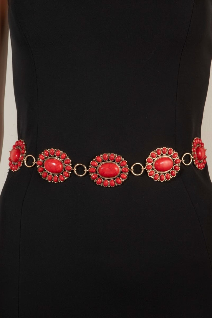 SANTA FE CONCHO CHAIN BELT