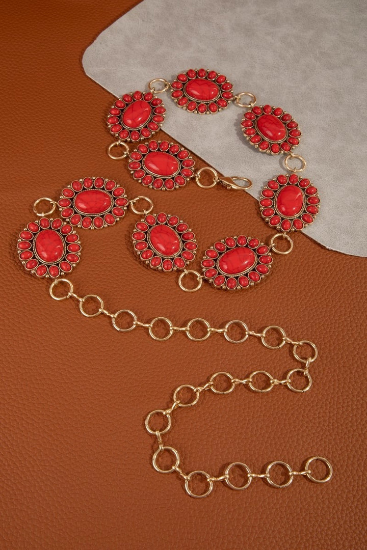 SANTA FE CONCHO CHAIN BELT