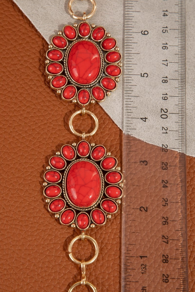 SANTA FE CONCHO CHAIN BELT
