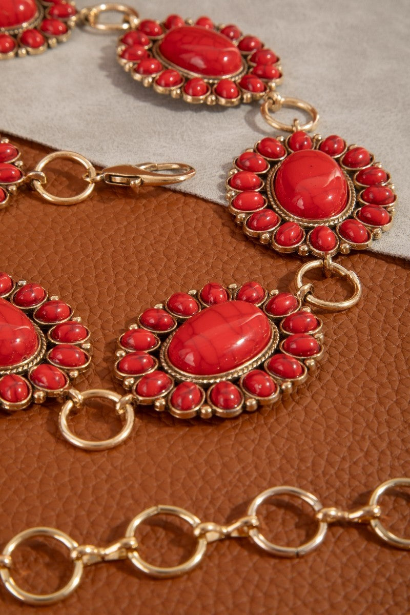 SANTA FE CONCHO CHAIN BELT