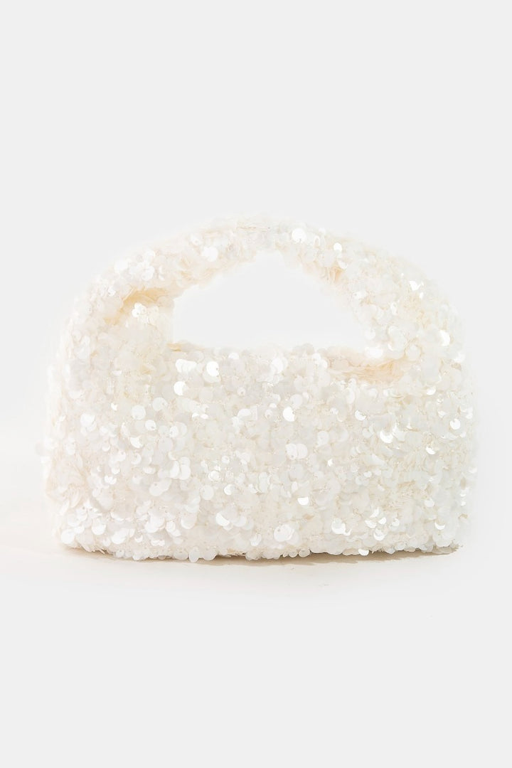 The White Sequin Hobo Bag