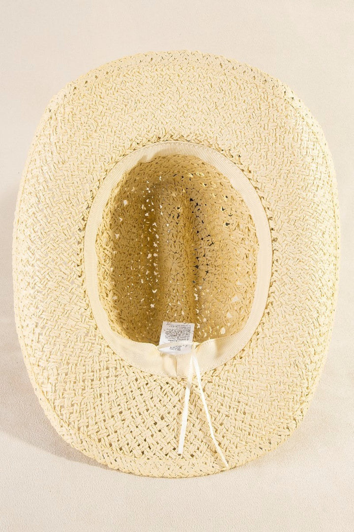 The Turquoise Beaded Crochet Cowboy Hat