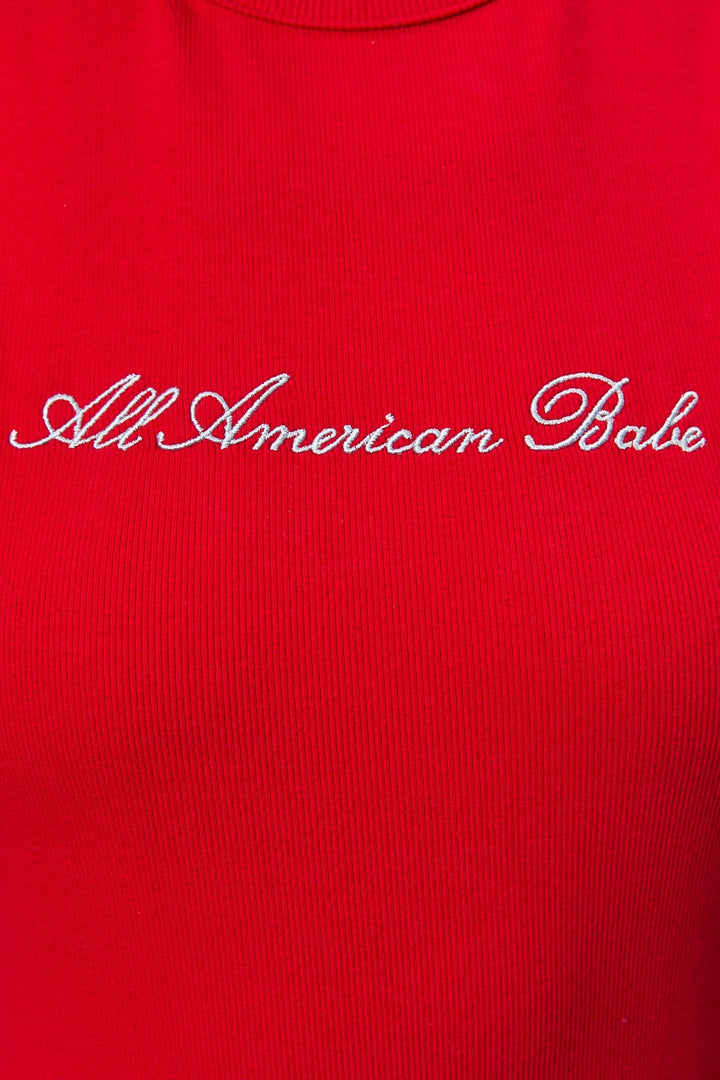 The All American Babe Embroidered Tank