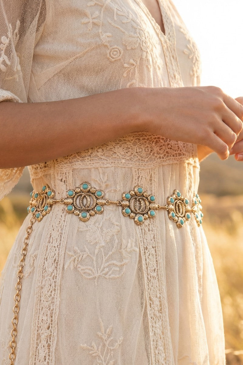The Turquoise Bloom Belt