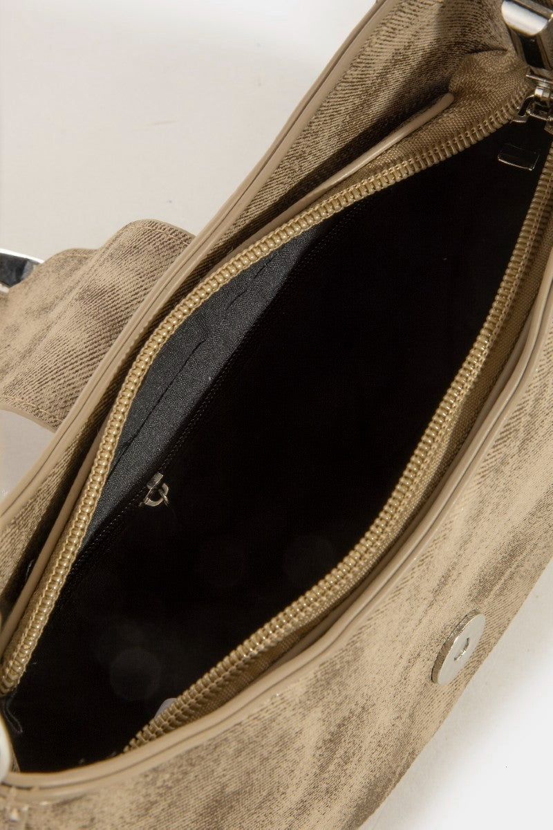 The Western Buckle Denim Hobo Bag