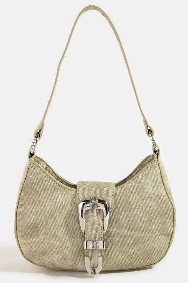 The Western Buckle Denim Hobo Bag