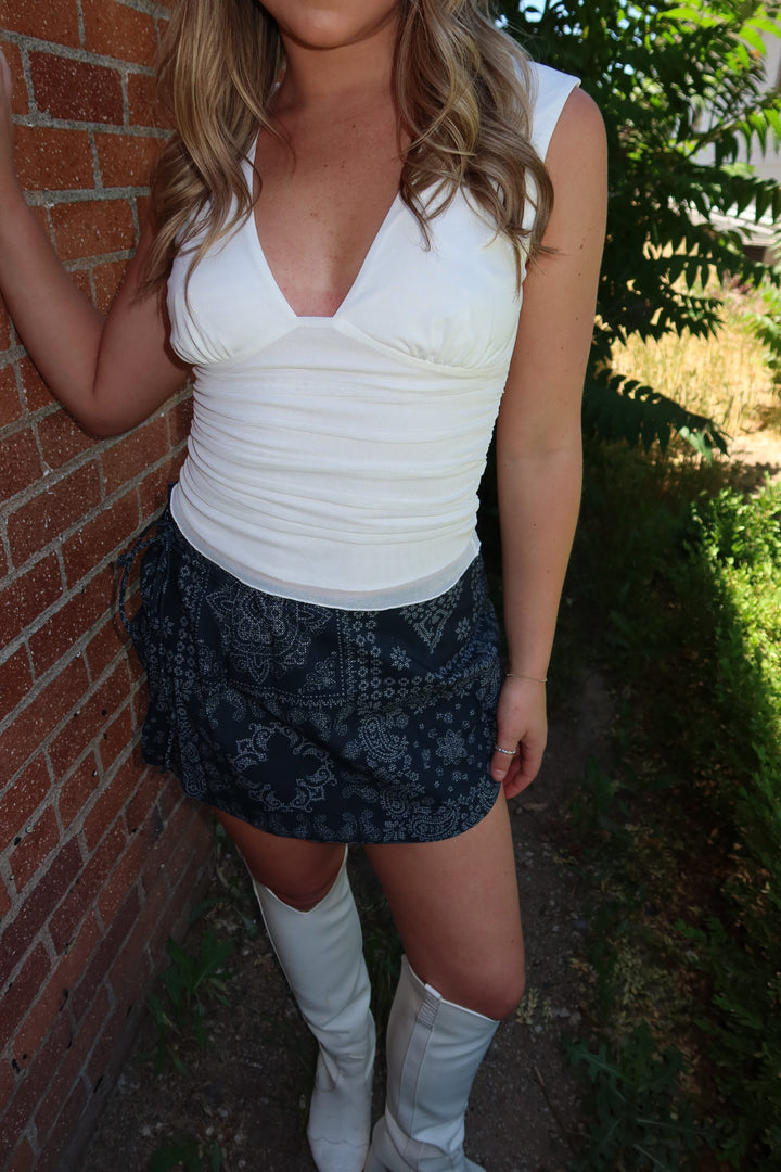 Wrangler Paisley Denim Skort