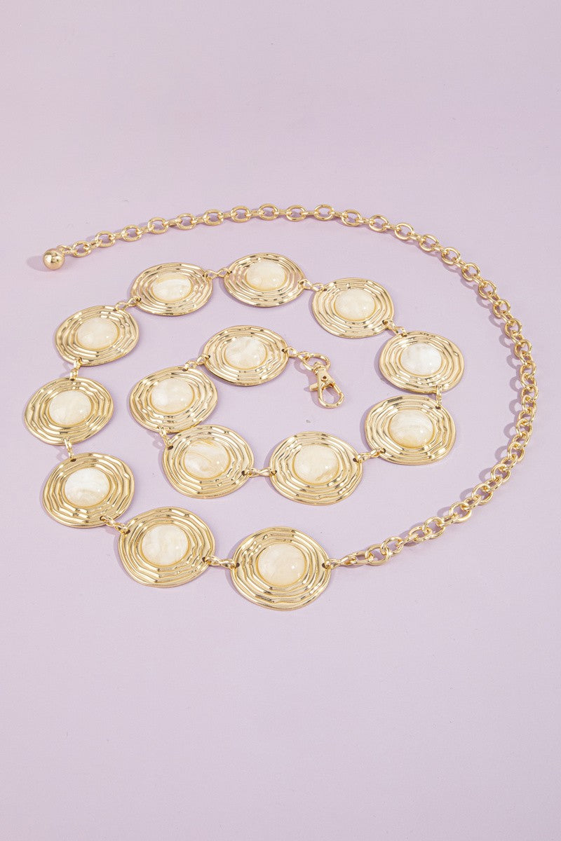 Concentric Disc Stone Chain Belt