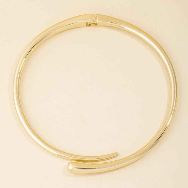 Sleek Teardrop Bypass Collar Choker Necklace