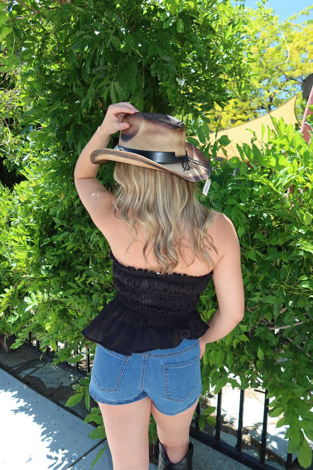 Rebel Ruffled Tube Top - Black