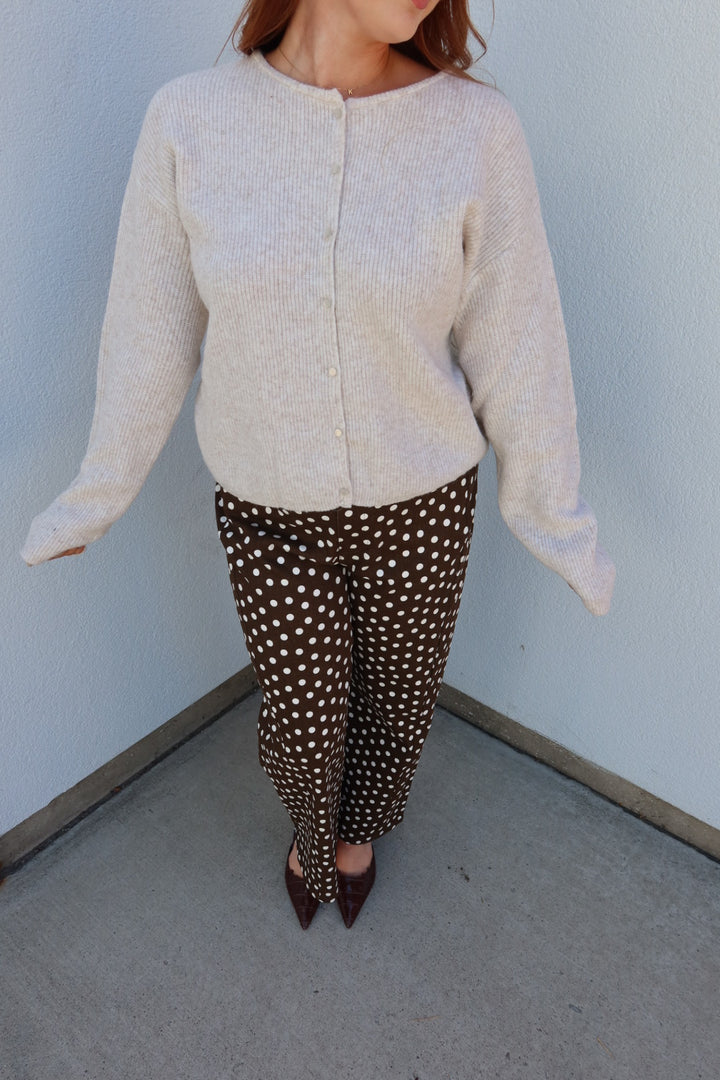 Hudson Ribbed Cardigan - Cream