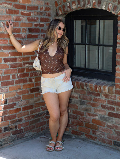 POLKA HALTER TOP